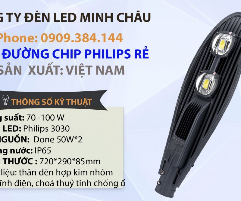 Đèn đường chip Philips 100W rẻ